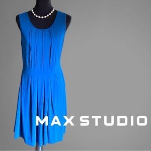 MAC STUDIO Adorable Cobalt Blue Midi Dress